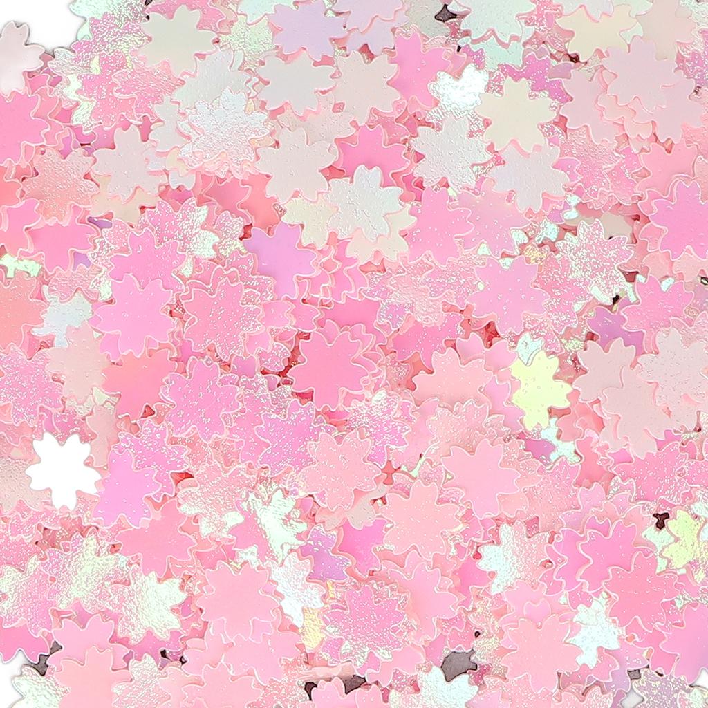 Nail Art Glitter Flakes Cherry Shape Sparkling Manicure Decoration Sequins for Nail Shop Pink 50g