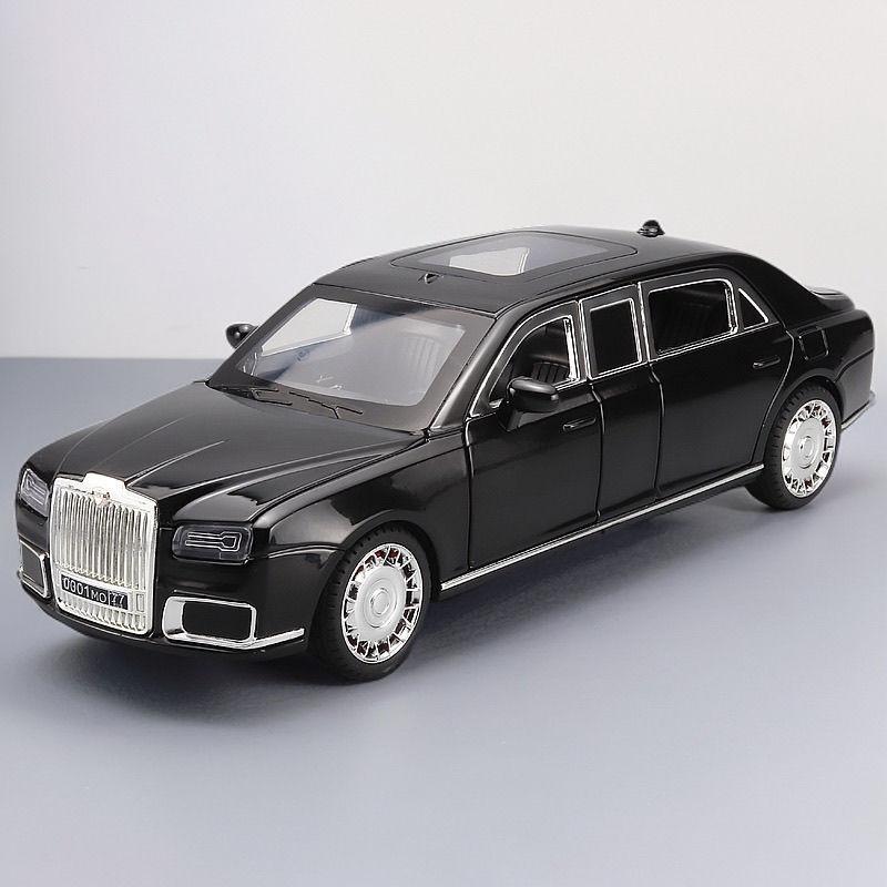 1/24 Aurus Motors Aurus Senat Russland Präsidentenauto Legierungs-Automodell Sound und Licht Kinderspielzeug Sammlerstücke Geburtstagsgeschenk