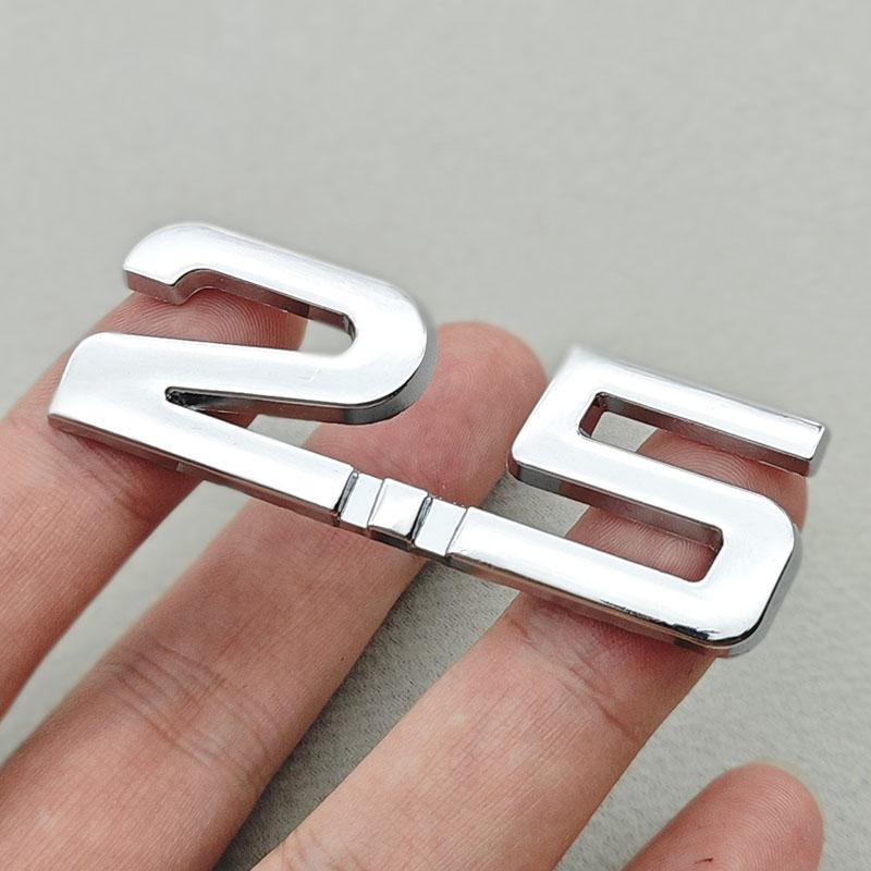 3D Metal Car Sticker Logo 1.5 1.8 2.0 2.2 2.4 2.5 2.8 3.0 T Rear Trunk Badge for Toyota Hyundai Nissan Mazda Honda Accessories DD5