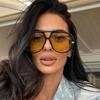New Fashion Round Sunglasses For Women Men Retro Luxury Designer Double Bridge Frame Sun Glasses Shades Uv400 Eyeglasses