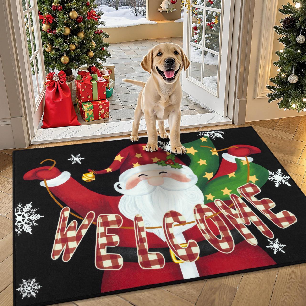 

Christmas Decorative Carpet - Easy to Clean - Indoor and Outdoor Entrance Floor Mats, Porch Path Treads, Home Decor 40x60cm 16x24inch