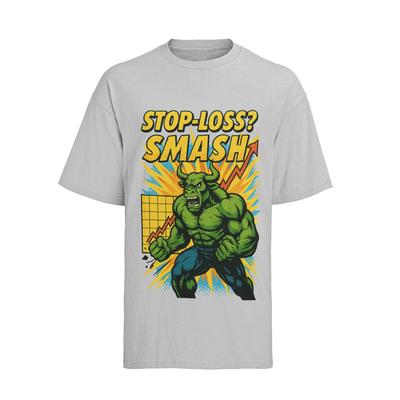 Hulk Bulle Smash Stop-Loss Chart Aktien Aktie Trading Herren T-Shirt
