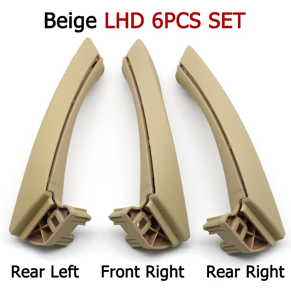 6PCS Full Set LHD RHD Passenger Interior Door Pull Handle Cover Trim For BMW 3 Series E90 E91 E92 316 318 320 325 328i 2004-2012