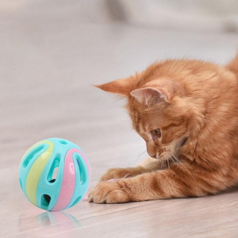 1Pc Large  Cat Toy Bell Ball Self-hi To Relieve Boredom and Sound, Bell To Amuse Cat Sound Ball, Twisted Egg Toy Ball