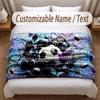 Soccer Theme Soft Blanket Personalized Custom Name Text Print Warm Blanket Home Sofa Bedroom Decor
