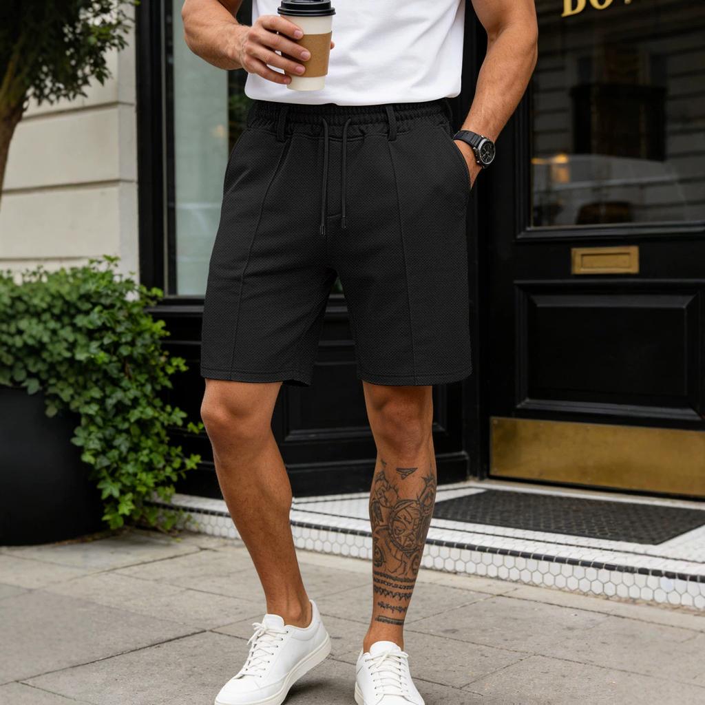 Casual Shorts for Men Elastic Waist Shorts Drawstring Summer Lightweight Shorts Men's Breathable Casual Beach Vacation Yoga Golf Shorts with Pockets