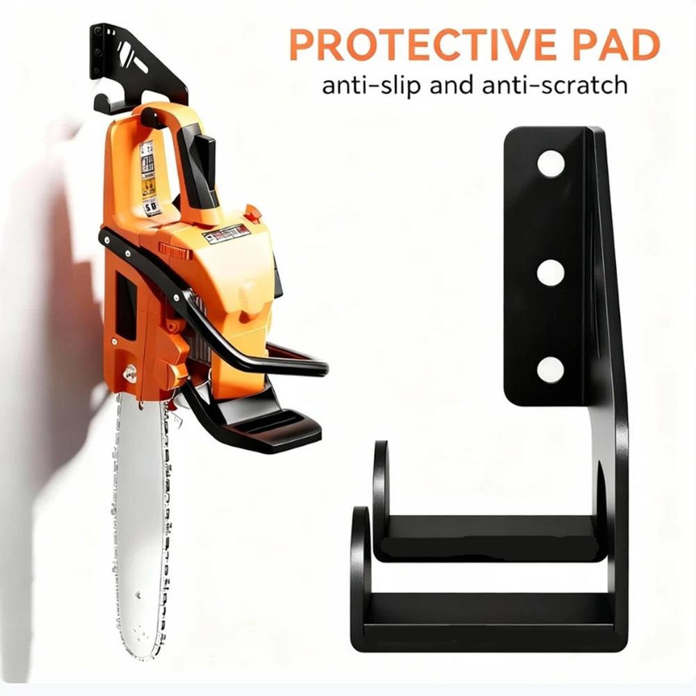 Heavy Duty Wall Mount Chainsaw Holder Rack For Garage Or Shed Tool Storage Organization Home Tools Shelf