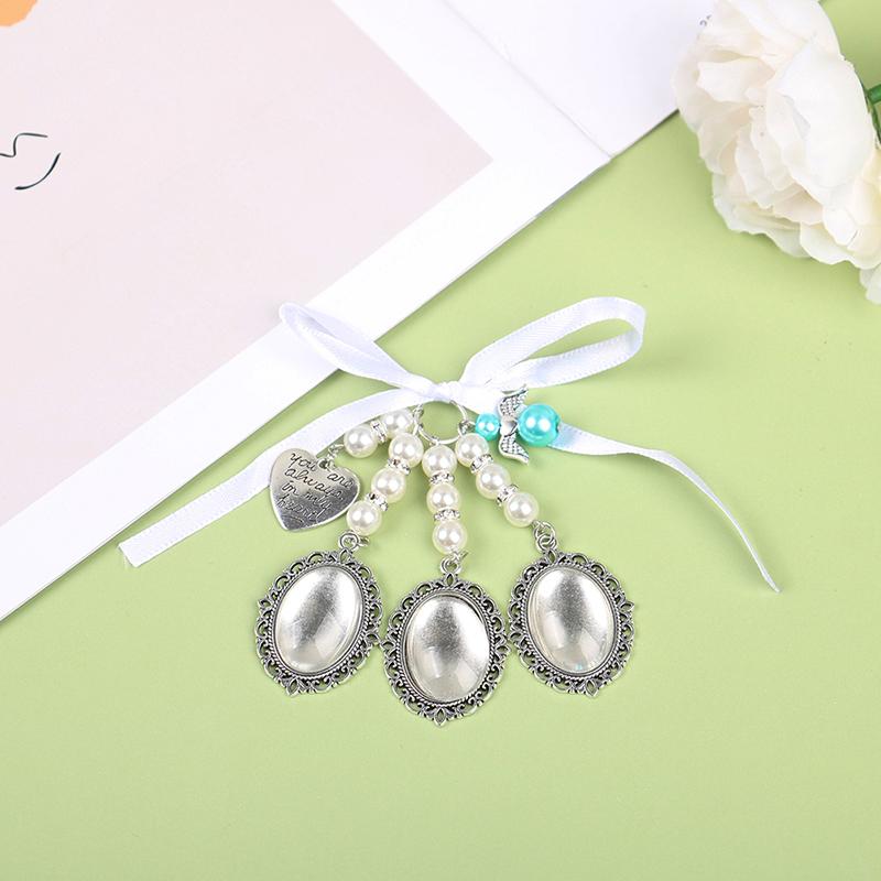 Hochzeitsstrauß Herz Fotorahmen Für Hochzeitserinnerungsanhänger Braut Engel Anhänger