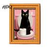 Decorative Photo Holders for Whiteboards Funny Wooden Fridge Magnets Frame Retro Cute Cat Pattern Magnetic Refrigerator Frames Metal Cabinets Locker