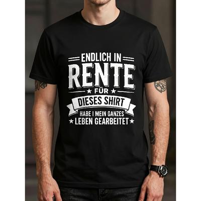 Men'S Retirement Celebration T-Shirt - Finally In Pension With German Phrase Endlich In Rente - Comfortable Tee For Retirees, Casual Wear, And