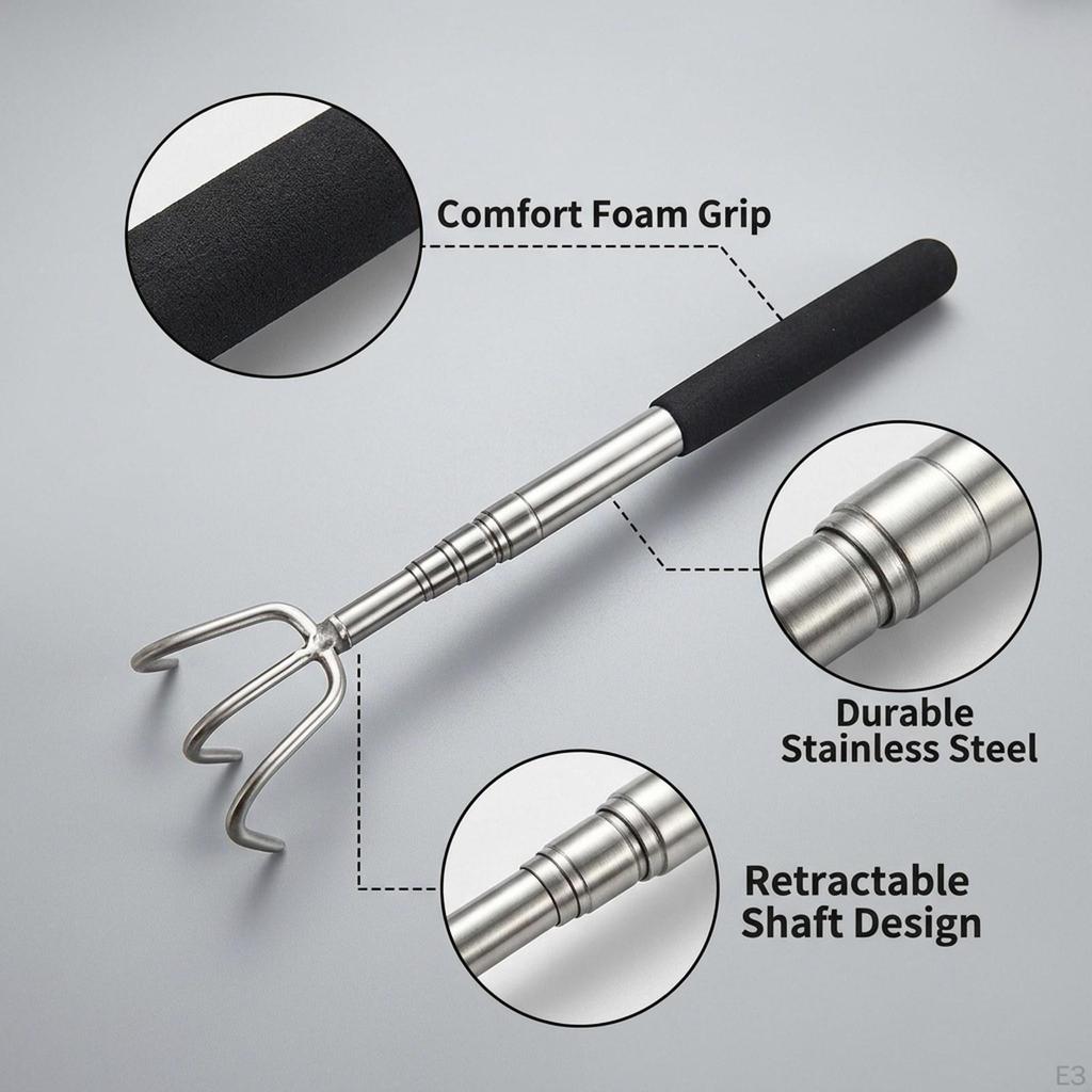 Mushroom Foraging Picker Ergonomic Adjustable Length Stainless Steel Tool