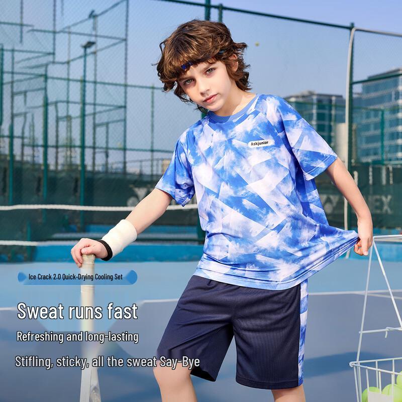 ASK JUNIOR Youth Quick-Dry T-shirt & Shorts Set XL