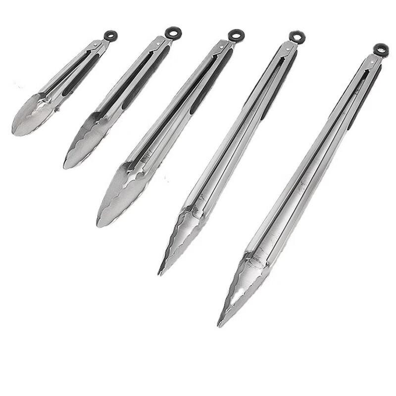 Stainless Steel BBQ Food Tongs Set