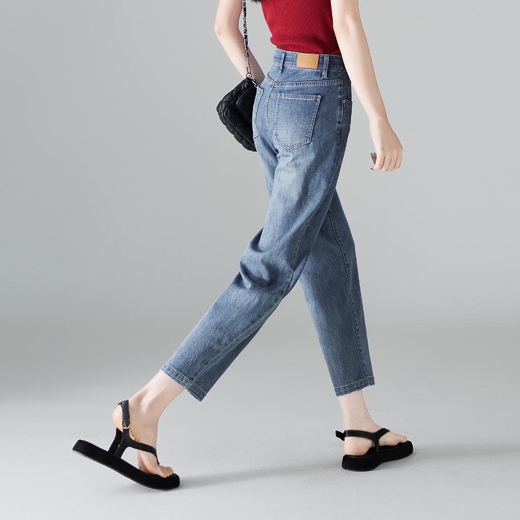 High waisted slim jeans for women in the summer of 2025, fashionable and versatile to show off weight, Harun pants