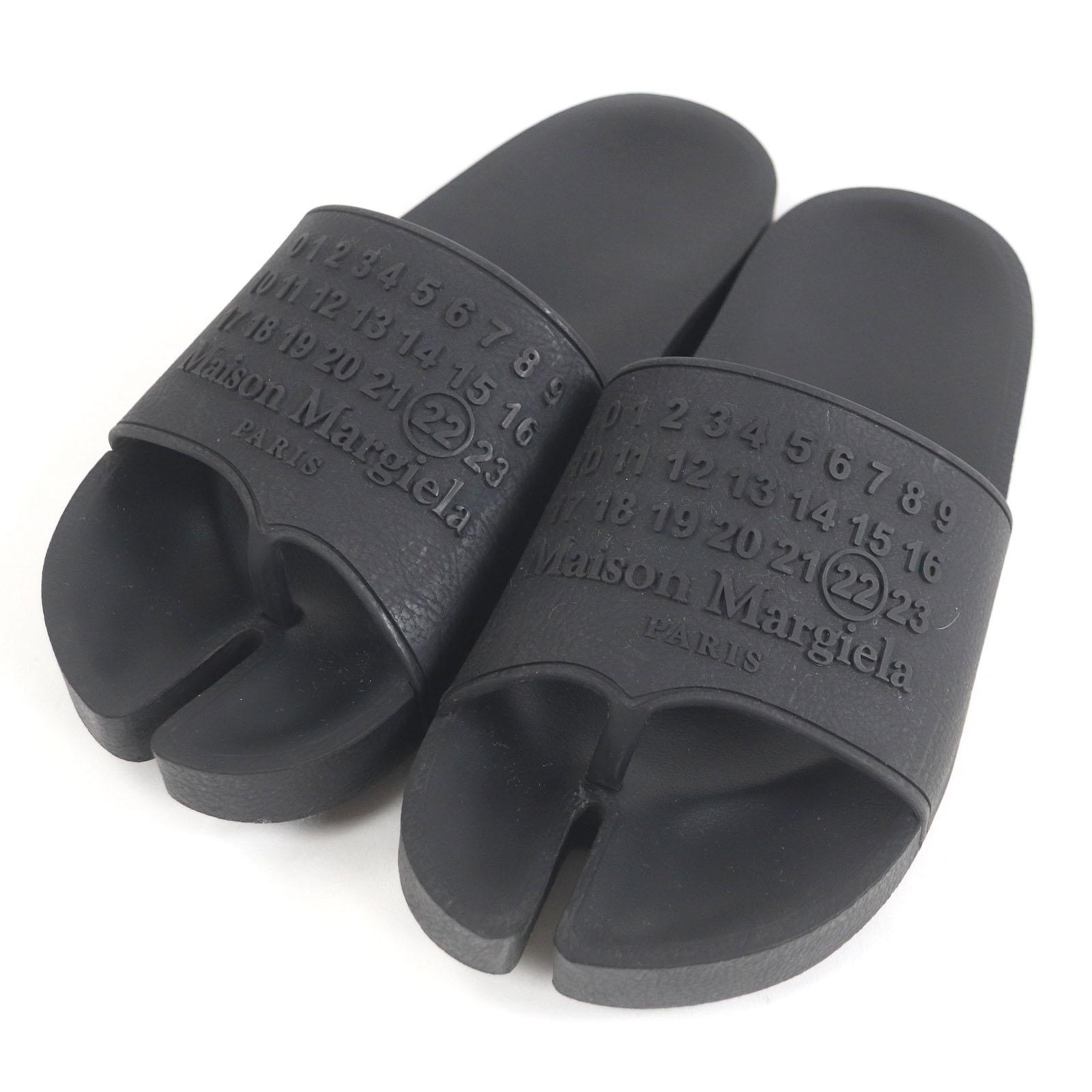 

Great Maison Margiela 22 Sandals Tabi slide black rubber mens 41 Used