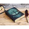 Printed Tree Of Life Leather Journal - Notebook ! A5 Notebook ! Book Of Shadows ! Leather Grimoire! Recipe Notebook ! Birthday Gift For Him