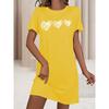 Women'S Spring Summer New Style, Black And White Cat Print Short Sleeve