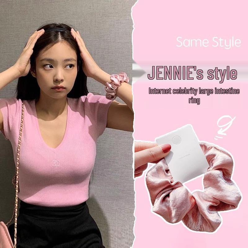 Elastico per Capelli da Donna Stile Coreano di Alta Gamma - Elastico a Forma di Intestino per un Look Semplice ed Elegante