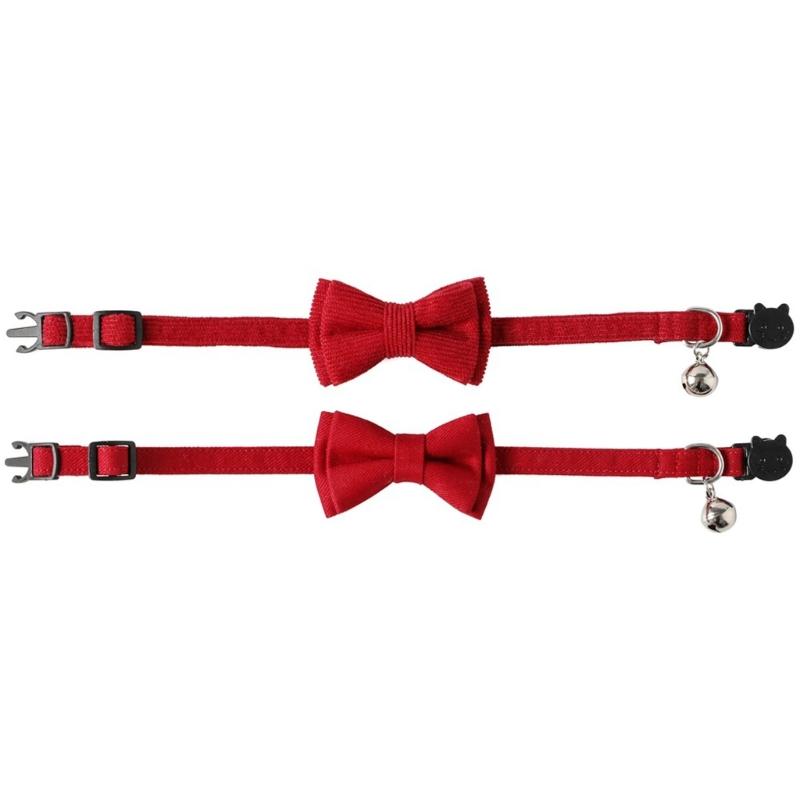 Adjustable Cats Bowtie Collar Pet Costume Break-away Necktie for Small Dogs Cats