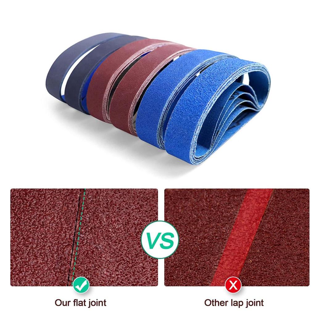 Zestaw 30 sztuk taśm ściernych Ener Replacement Taśmy ścierne z płaskim szwem