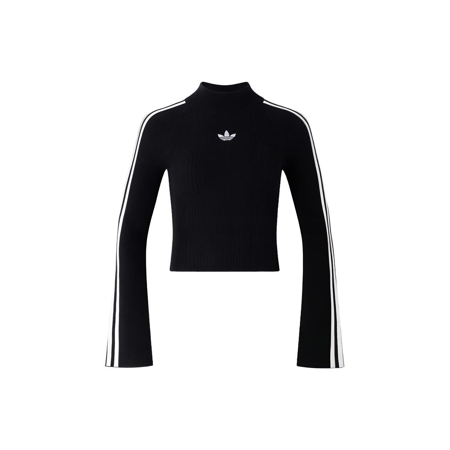 (WMNS) adidas Originals Premium Knit Turtleneck Top Asia Sizing Black Women s JI7058 L