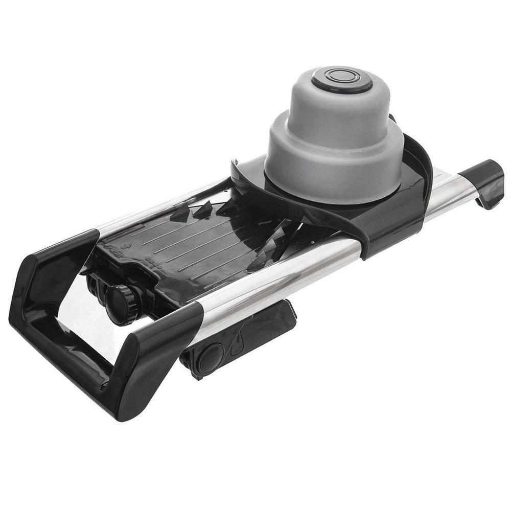 Orion Gray and Black Multifunctional Fruit and Vegetable Slicer with Adjustable Blades 41 Cm