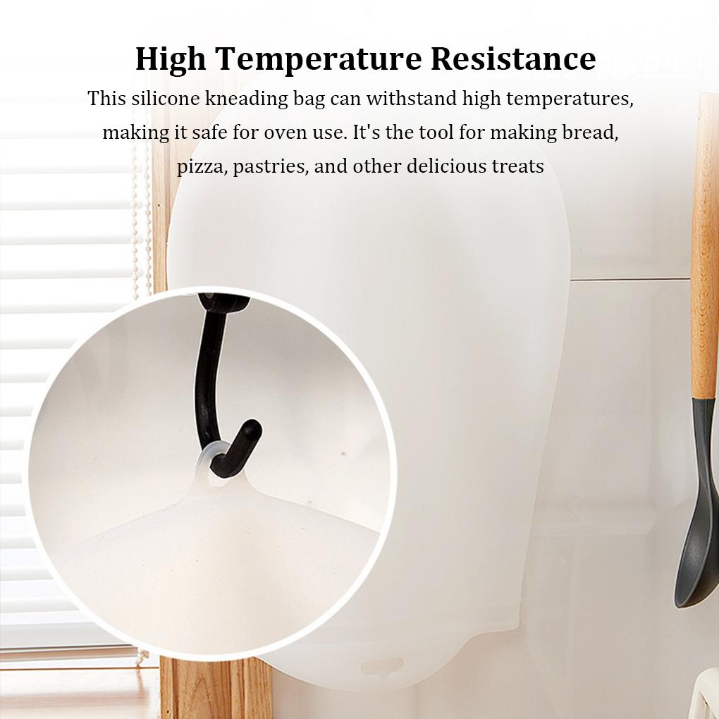 Vielseitig einsetzbarer Silikon-Knetbeutel für alle Küchenanforderungen. Wiederverwendbarer Knetbeutel. Mehlmischbeutel.