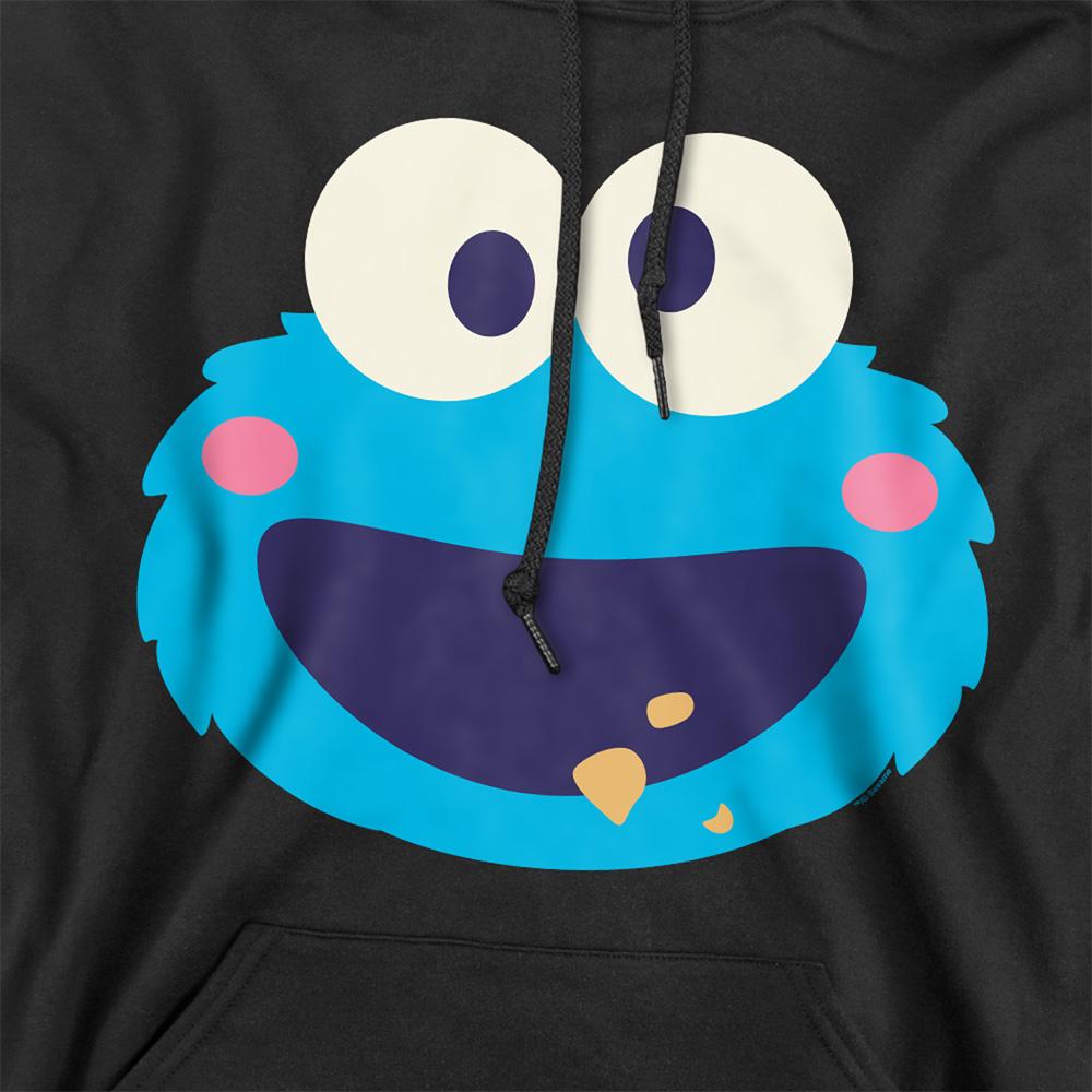 Sesame Street Unisex Adult Cookie Monster Kawaii Face Hoodie
