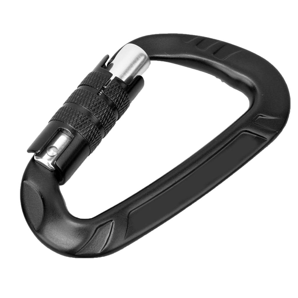 1 buc Aluminiu Aerospațial 7075 12KN Clip Carabinier în Formă de D Accesoriu de Siguranță pentru Exterior Negru