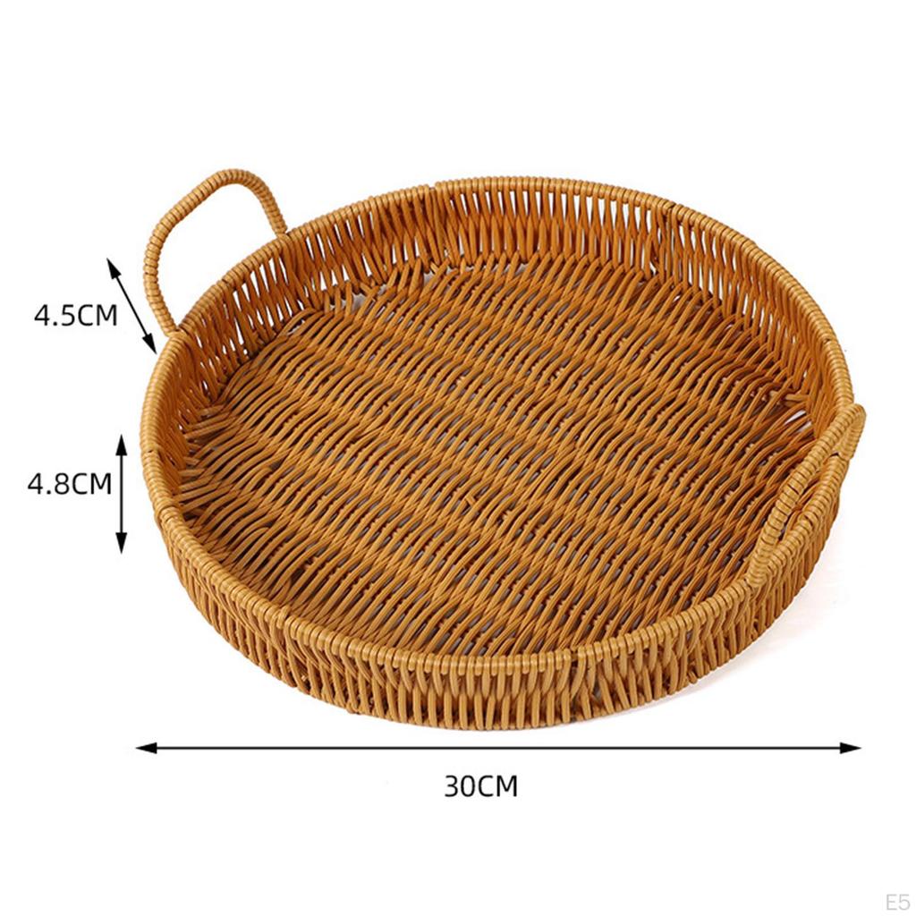 Elegant Handwoven Serving Tray for Home Kitchen Decor
