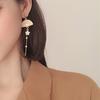 Vintage Chinese Style Flower Fan Earrings for Women Cute Asymmetrical Crane Cat Drop Earring Girls Party Daily Fashion Jewelry