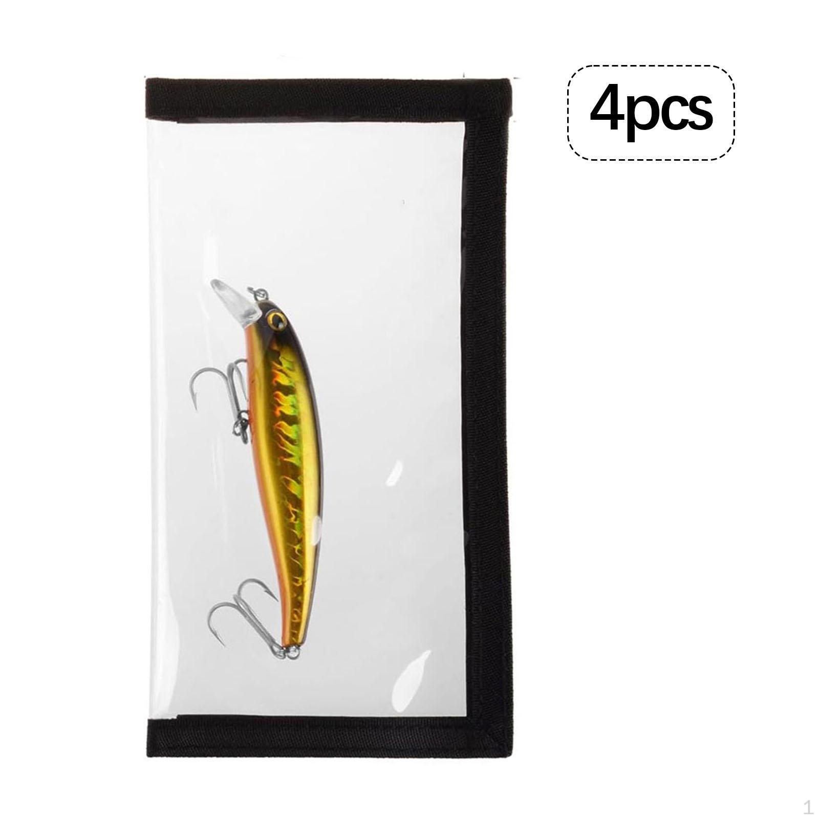

4 Pieces Fishing Lure Wraps Covers Protector Storage Bags for Various Lures чёрный