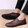 Leather Shoes Men's Spring Men's Shoes Casual Shoes Breathable Lazy Shoes Korean Version Trendy Work Shoes Soft Sole Non-slip Driving Shoes