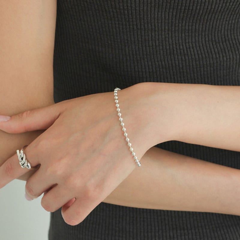 

modernlike silver 925 orbi silver ball bracelet 3mm Silver (Silver 925)