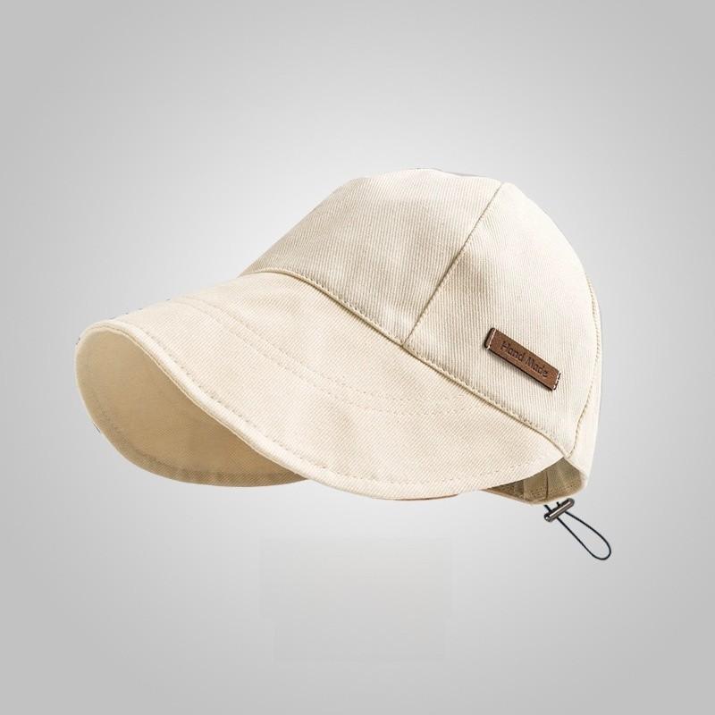 Korean Style Trendy Sun Hat With Breathable Polyester Material For Summer Outdoors слоновая кость