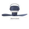 3600mAh/ 7200mAh Remote Control Ceiling Fan with Lamp Rechargeable 4 Speeds Camping Fan for Dormitory Bedroom Camping