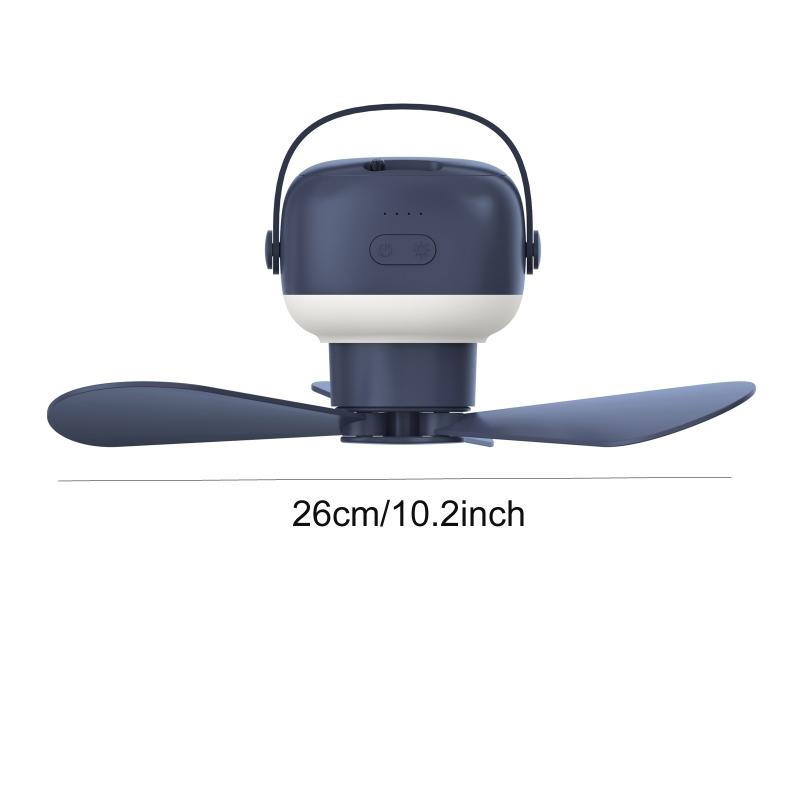 3600mAh/ 7200mAh Remote Control Ceiling Fan with Lamp Rechargeable 4 Speeds Camping Fan for Dormitory Bedroom Camping