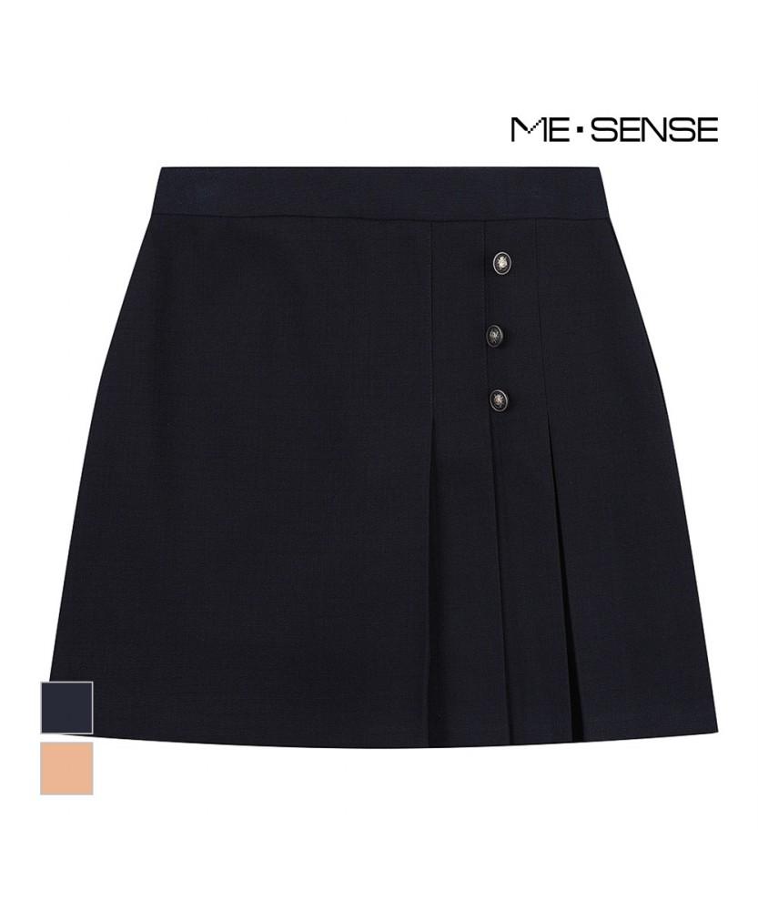 MESENSE Side Pleated Mini Skirt_Mb34Skm303Z
