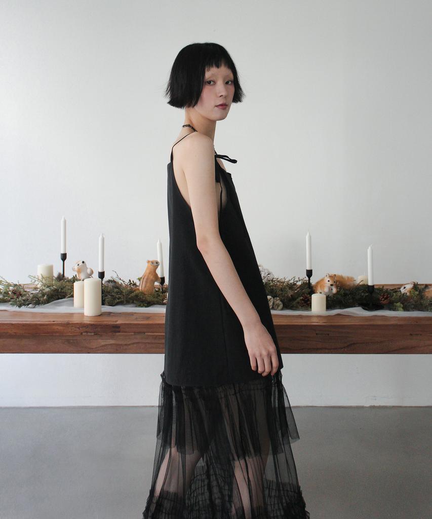 RUBATI Tulle Layered Maxi Dress_Black