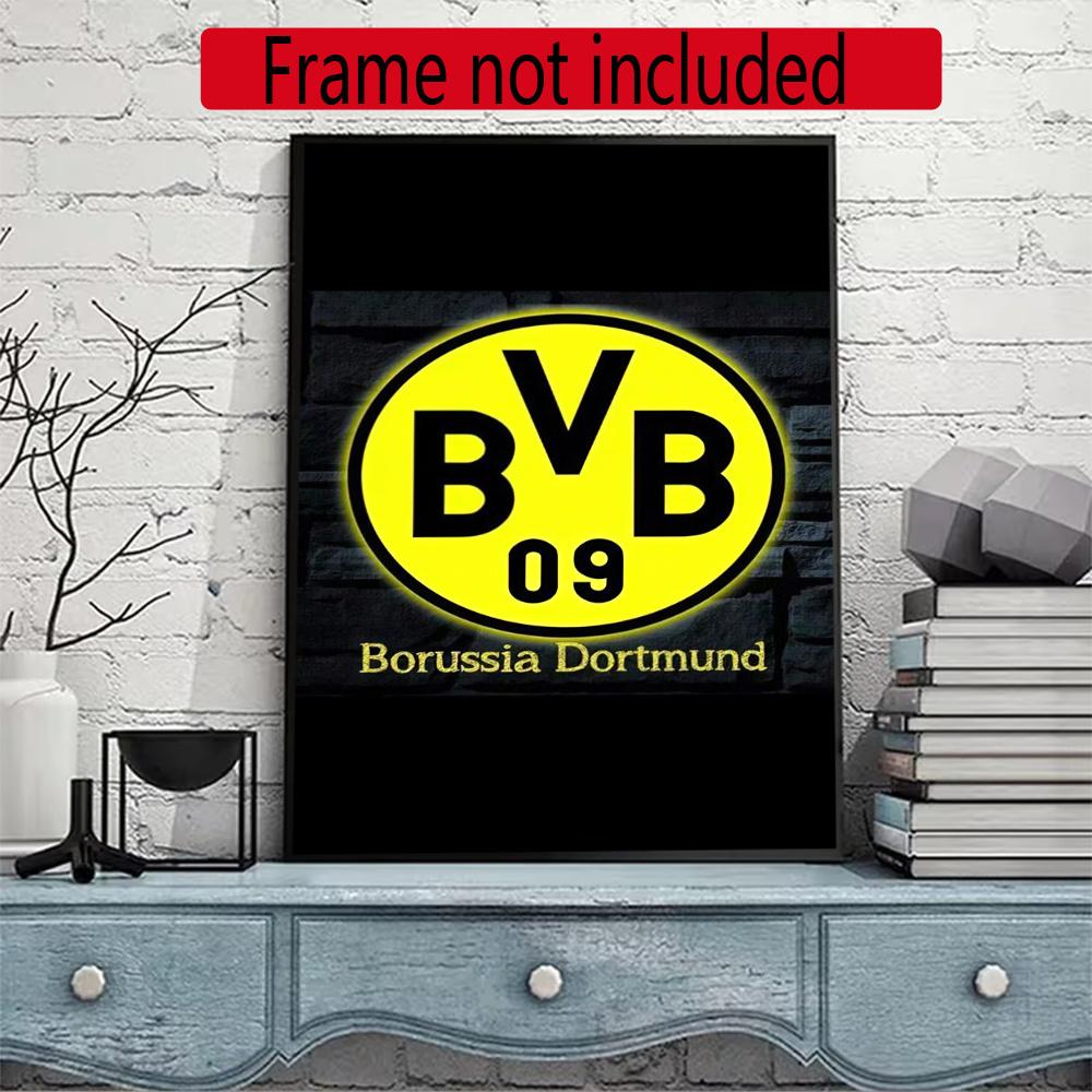 Borussia Dortmund 5D Diy Diamond Painting Round Diamond Diy Frameless Holiday Artwork Suitable For Home Office Wall Decoration