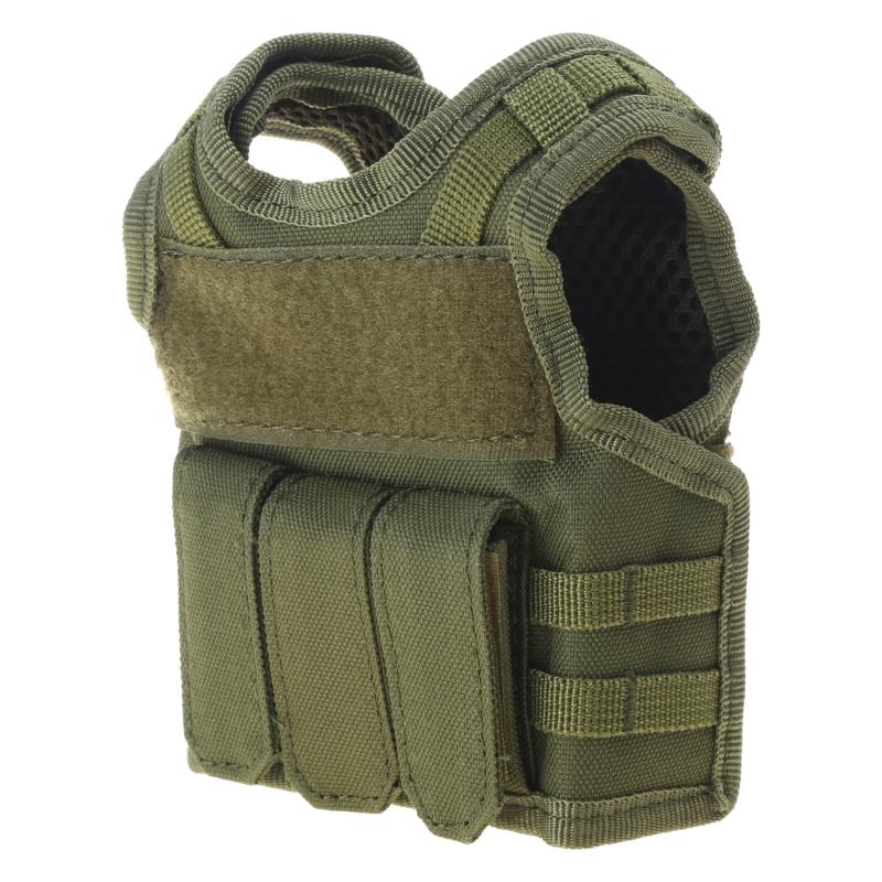 Adjustable Drink Bottle Vests Tactical Beer Bottle Vest Miniature Molle Vest for Cans or Bottles Decoration Easy To Use