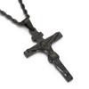 Trendy Pendant Necklaces for Men Metal Cross Stainless Steel Link Chain Accessories Irregularly Male Choker Shiny Jewelry