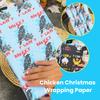 F-Caw-F Chicken Wrapping Paper Sarcastic Farm Animal Wrapping Paper for Christmas Birthdays Parties DIY Craft Gifts Wrap Supplies