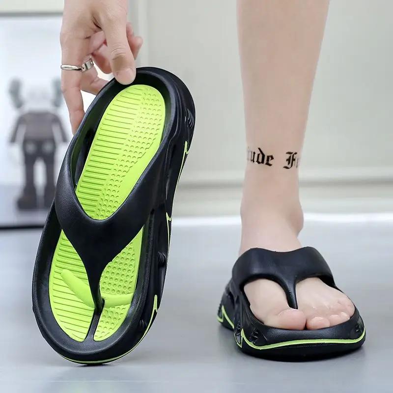 Fashion Platform Men's Shoe Shiatsu Beach Flip Flops Slides High Quality Fashion Adult Designer Luxury 2025 Style Casual Male Slipper