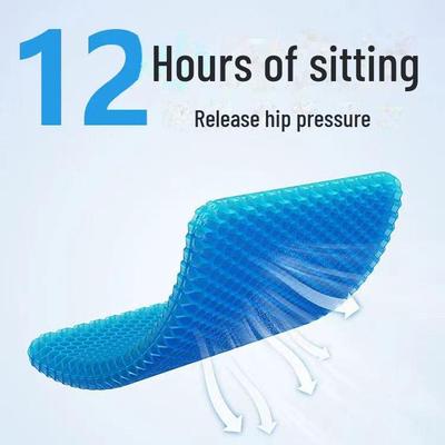 "Thickened Silicone Car & Fishing Chair Seat Cushion - Anti-Pain, Breathable, Waterproof, High Elasticity”