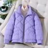 Stand-up Collar Short Down Padded Jacket Women's Loose Thick Warm  Padded Jacket