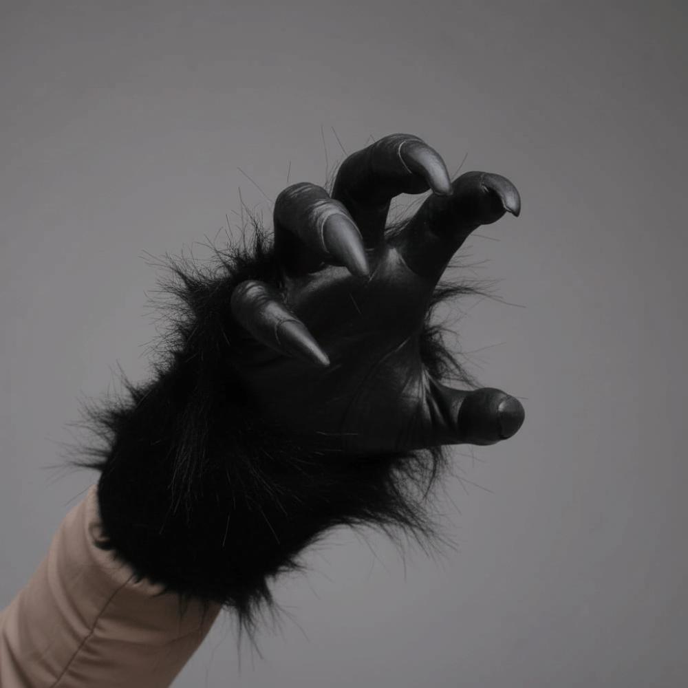 Creepy Halloween Gloves Realistic Cosplay Mittens Costume Accessories Werewolf Hands Pranks