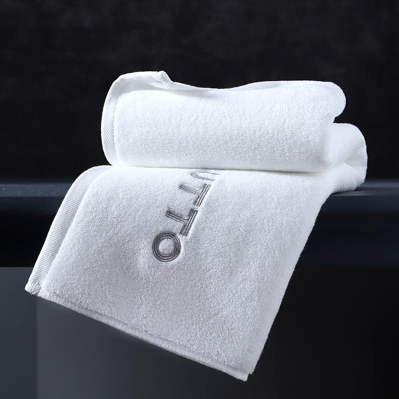 Pure Cotton Class A Soft Absorbent Embroidered Bath Towel - Luxurious, Thickened for Adults