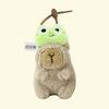 Funny Pulling Rope Capybara Dolls Key Ring Cartoon Capybara Keychain Plush Animal Pendant  Friends