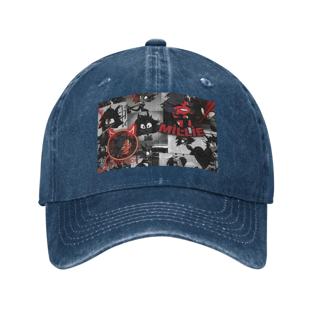 Anime Helluva Boss Millie Baseball Caps Fashion Washed Denim Hats Outdoor Adjustable Casquette Streetwear Baseball Cowboy Hat